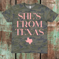 She's From Texas Vintage Camo
