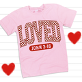 Checkered Loved John 3:16