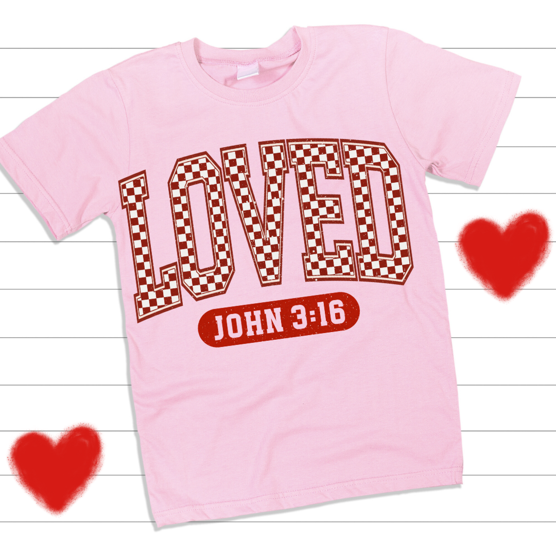 Checkered Loved John 3:16